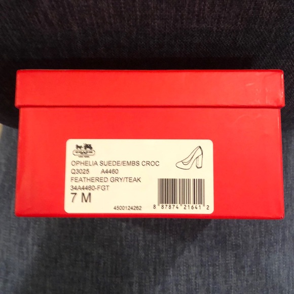 Coach Grey Suede Heels, Size 7, includes box - Picture 5 of 6